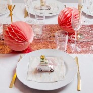 LUXE Glitter 1.8M Table Runners - Pink, Red, & Gold 6 Perfect for weddings
