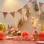 Luxe Pink Glitter Bunting - 3M 1 