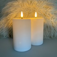 LED Flame Outdoor Candles - 2 Pack with remote control 2 