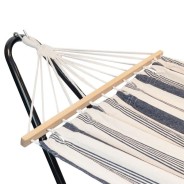 Navy Stripe Brazilian Garden Hammock 2 Can be hung on a frame (sold separately)