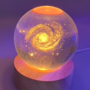 3D Crystal Ball Colour Change USB Lamps - 3 Designs 6 Galaxy