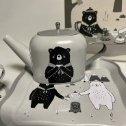 Bear Adventure Kids Metal Tea Set in Case 2 