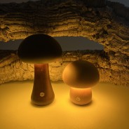 Wooden Mushroom Lamps - Rechargeable and Dimmable 2 
