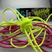 Hot Pink & Fluro Reflective Laces by Ultimate Performance 4 Lock and stop system