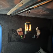 UCO Mini Tealight Candle Lantern Kit 2.0 in Green 4 Shown on our telescopic window pole