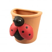 Clay Insect Wall Planter 3 Ladybird