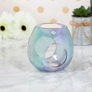 Wax Melt & Oil Warmer - Glass Iridescent Globe 3 