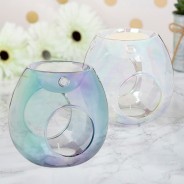 Wax Melt & Oil Warmer - Glass Iridescent Globe 1 