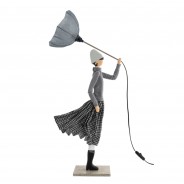 85cm Windswept Girl Lamp - Iro 3 