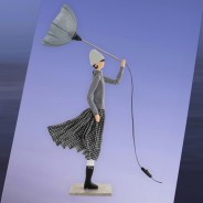 85cm Windswept Girl Lamp - Iro 2 