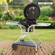 Kettle Master BBQ Charcoal Grill + Side Tables by Fire & Dine 2 