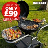 BBQ Kettle Master Charcoal Grill + Side Tables by Fire & Dine 1 