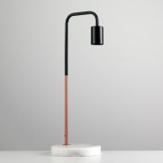 Copper Desk Lamp with Marble Stone Base 5 