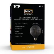 Black Dotty Globe 4W E27 Bulb 2 