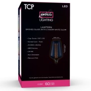 Smoked Glass Lantern Shaped Bulb - E27 3 
