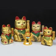 Large Lucky Cat - Glitter Gold 25cm 3 Largest cat in the group