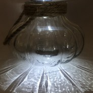 Giant Clear Glass Pumpkin Candle Holder 2 