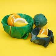 Leaf Shaped Food Wraps - Beeswax & Cotton 6 