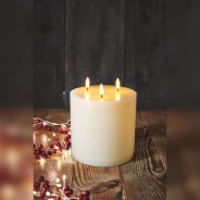 Large 3 Wick LED Candle - Real Wax 2 
