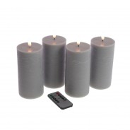LED 3D Flame Candle Grey With Remote (4 pack) 2 