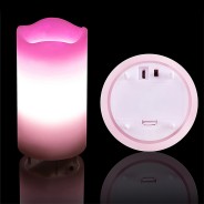 Pink Love Heart LED Candle Projector - Battery or USB 2 