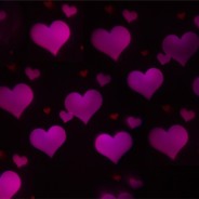 Pink Love Heart LED Candle Projector - Battery or USB 5 