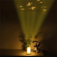 Gold Stars LED Candle Projector - Battery or USB 1 