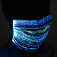 Light Up Rechargeable Face Mask 3 blue/green