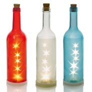 LED Glass Bottle With Stars 2 