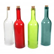 LED Glass Bottle With Stars 6 Green no longer available
