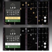 LED Snowflake Window Lights - Warm or Bright White 1 
