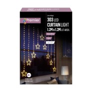 303 Warm White LED Star Curtain Light 1.2M x 1.2M 3 