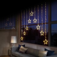 303 Warm White LED Star Curtain Light 1.2M x 1.2M 1 
