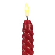 LED Twist Dinner Candle 2 Pack - Red 5 