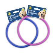 Light Up Dog Collars in Blue & Pink - Rechargeable 2 