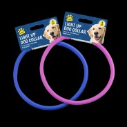 Light Up Dog Collars in Blue & Pink - Rechargeable 1 