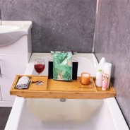 Luxury Bed & Bath Tray - Extendable up to 102cm 7 