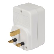 Plug Through UK Mains Adaptor with USB A and PD fast charging USB C Port 2 