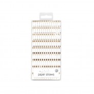 Metallic Paper Straws (24 pack) 3 Spots
