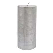 Luxury Long Burn Silver Candles by Nicola Spring 2 20cm Tall x 9cm Diameter