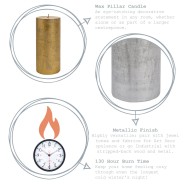 Luxury Long Burn Silver Candles by Nicola Spring 10 