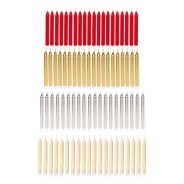 Mini Candles in Red, Ivory, Silver, Gold - 20 Pack 7 