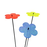 75cm Mixed Blossom Garden Stakes - 3 Pack 2 