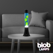 MODERN Blob Lamps Lava Lamp - Black Base - Green/Blue 2 