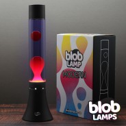 MODERN Blob Lamp - Black Lava Lamp 14.5" - Red/Purple 5 