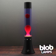 MODERN Blob Lamp - Black Lava Lamp 14.5" - Red/Purple 6 