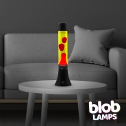 MODERN Blob Lamps Lava Lamp  - Black Base - Red/Yellow 2 