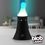 MODERN Blob Lamps Lava Lamp - Black Base - White/Blue 4 