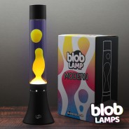 MODERN Blob Lamp - Black Lava Lamp - Yellow/Purple 5 