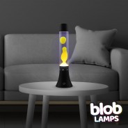 MODERN Blob Lamp - Black Lava Lamp - Yellow/Purple 2 